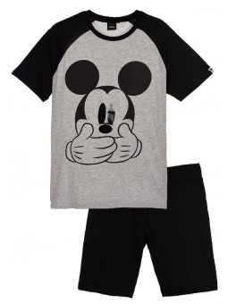 Pijama de Mickey Negro y Gris