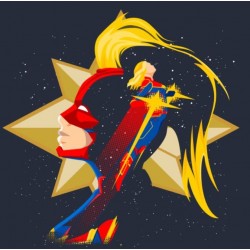 Camiseta Capitana Marvel Stars