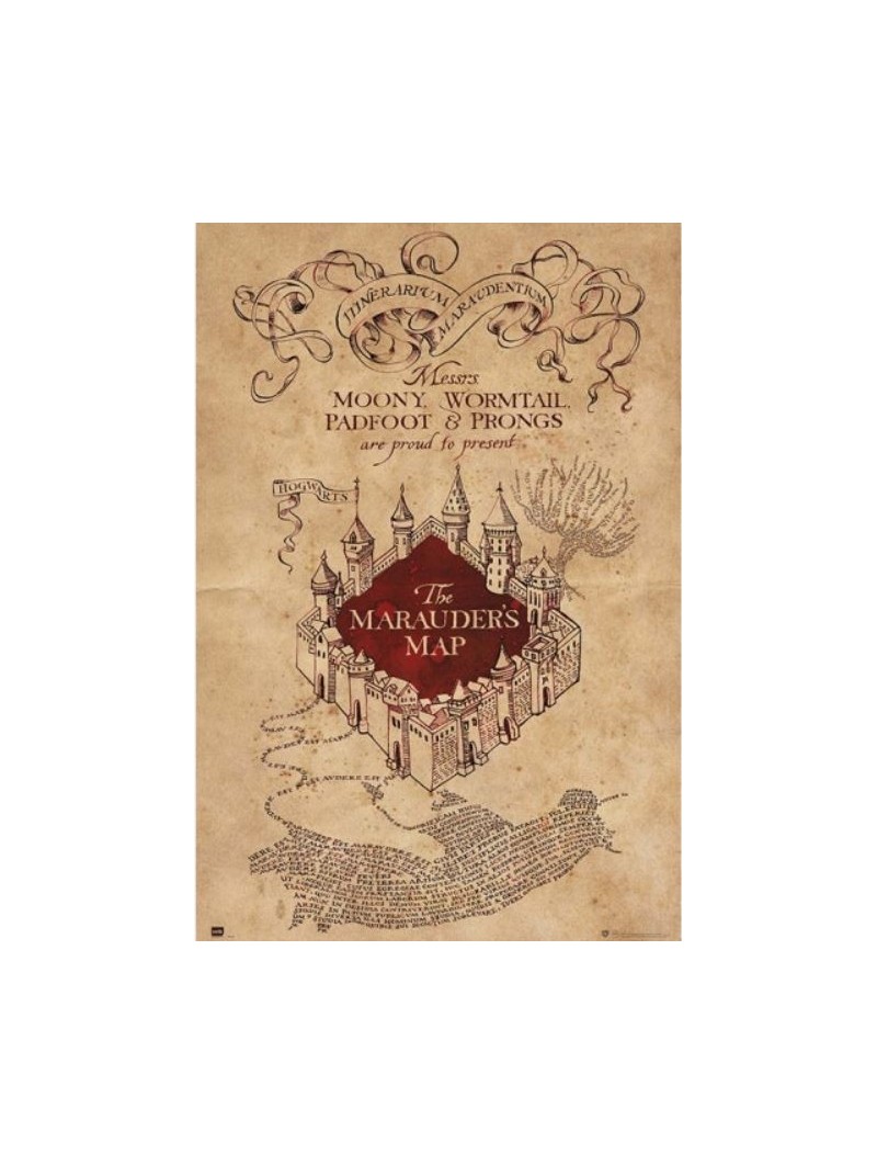 Póster Harry Potter: Mapa del Merodeador